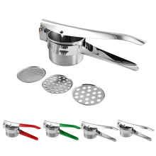 Stainless steel potato ricer and masher set for kitchen use