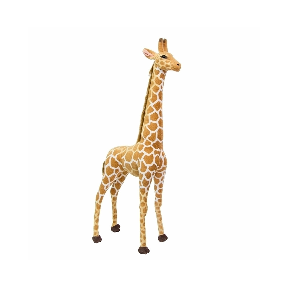Mdsrjone (Giraffe, 100Cm) 30/50/60/80/100/120Cm Huge Real Life Giraffe Plush Toys Cute Stuffed Animal Simulation Dolls Birthday Gift Kids Bedroom Decor