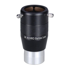 1.25Inches 3X Barlow Lens Multi Coated Achromatic Lens Fully Metal Accessories for Astronomicals Photography