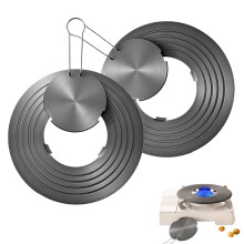 Heat Conduction Plate for Gas Stove, Removable, Tray with Removable Handle Multifunctional (2 Pcs)