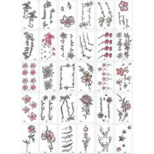 30 Floral Temporary Tattoos - UK Watercolour Botanical Designs