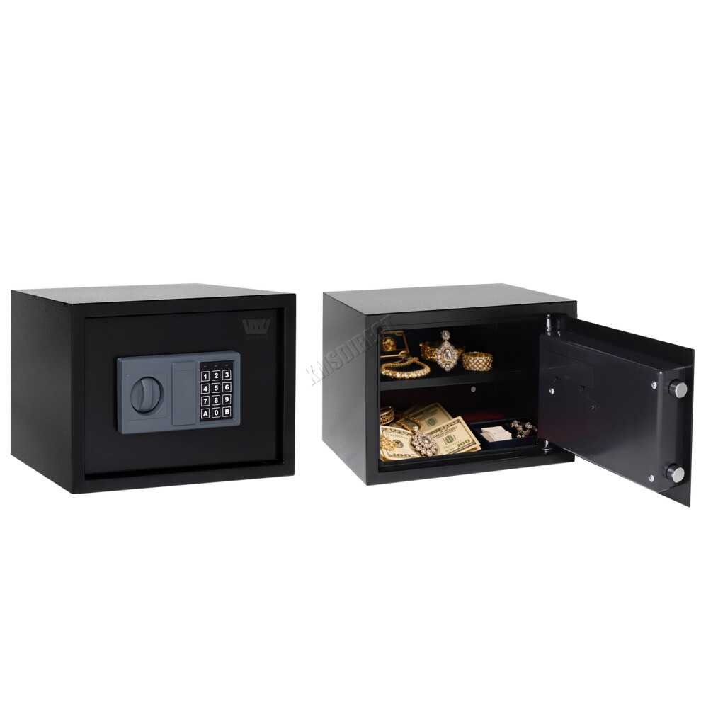 (16.9L (350 × 250 × 250 mm)) WestWood Home Security Safe Box Steel Electronic Lock Cabinet for Money Jewelry