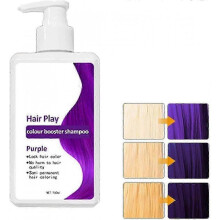 (purple) Hair Play Colour Booster Shampoo for Semi-Permanent Hair Color, Color Depositing Shampoo to Lock Hue & Enhance Shine with Softness