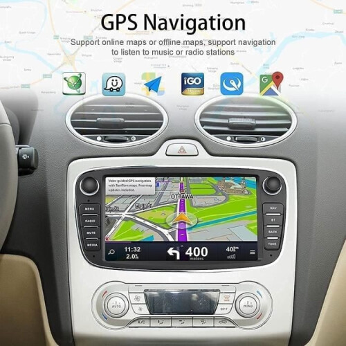 Ραδιόφωνο αυτοκινήτου Bluetooth 7 ιντσών Android με GPS για Ford Focus C-Max S-Max Mondeo Kuga Galaxy 2