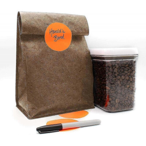 2 Inch Round Label, Fluorescent Orange, Permanent Color Coded Dot Stickers, 500 Labels Per Roll 1