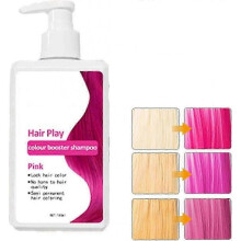 (pink) Hair Play Colour Booster Shampoo for Semi-Permanent Hair Color, Color Depositing Shampoo to Lock Hue & Enhance Shine with Softness
