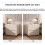 Solid Wood Nightstand with 2 Drawers,Modern Minimalist Bedside Table,End Table with Microfibre Leather Wrap 2