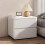 Solid Wood Nightstand with 2 Drawers,Modern Minimalist Bedside Table,End Table with Microfibre Leather Wrap 1