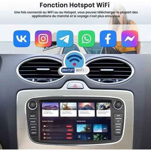 Ραδιόφωνο αυτοκινήτου Android 11 2+32G για Ford Focus/Ford Mondeo/S-Max/Galaxy/Focus με ασύρματο CarPlay 1