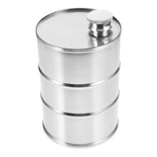 1 Oil Barrel Flask 750ml/25oz 304 Stainless Steel Metal for Camping 750ml/25oz