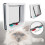 Pet Mate Μεγάλο Λευκό Κλείδωμα Γάτας L (25cm x 23,5cm) 4-Wide Lock για Γάτα/Μικρό Σκύλο, Εύκολη 1