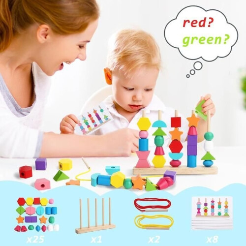 Ξύλινα παιχνίδια - Montessori - 2-5 ετών - Εκπαιδευτικά - Λεπτές κινητικές δεξιότητες - 12 1