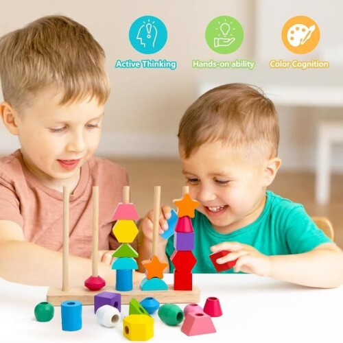 Ξύλινα παιχνίδια - Montessori - 2-5 ετών - Εκπαιδευτικά - Λεπτές κινητικές δεξιότητες - 12 2
