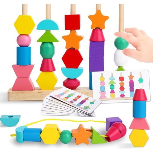 Ξύλινα παιχνίδια - Montessori - 2-5 ετών - Εκπαιδευτικά - Λεπτές κινητικές δεξιότητες - 12