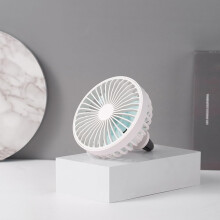Small Car Fan, Auto Mini Fan with Light, USB Personal Fan, 3 Speed Adjustable