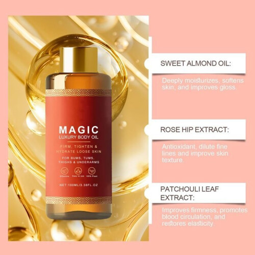 Λάδι σώματος Besque Magic για γυναίκες, 100 ml, ενυδατικό λάδι σώματος, φυσικό λάδι 1