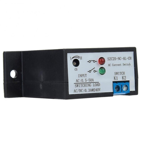 Ouitble Current Sensing Switch AC Current Sensing Switch SZC25-NC AL-CH, Adjustable Normally Close, 0.5-50A, Self Supply 2