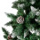 6FT Artificial Snow Tipped Pine Cones Christmas Tree Holiday Party Decor 15