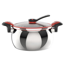 Micro Pressure Cookers Fast Cooking 304 Stainless Steel NonStick MultiFunction 7L Silver
