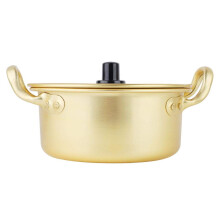Korean Noodle Pot, Aluminum Alloy Ramen Noodle Pot Stockpot Instant Noodles Pot Small Sauce Pot for Home Kitchen Cooking(20cm)
