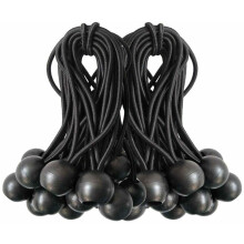 (100) 9' Black Ball Bungee Bungie Cord Canopy Tarp Tie Downs