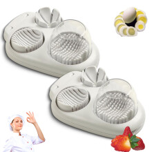 2 Pcs Handy Multi Functional Egg Slicer for Kitchen Strawberry Cutter
