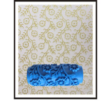 5Inch Art Roller for DIY Wall Decoration Paint Texture Grain Pattern Tool Painting Grain Pattern Rubber Roller