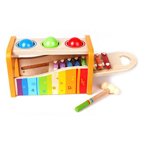 Hape E0305 Ξυλόφωνο με Σφυρί – Μουσικά παιχνίδια για την πρώιμη εκμάθηση από ξύλο 1