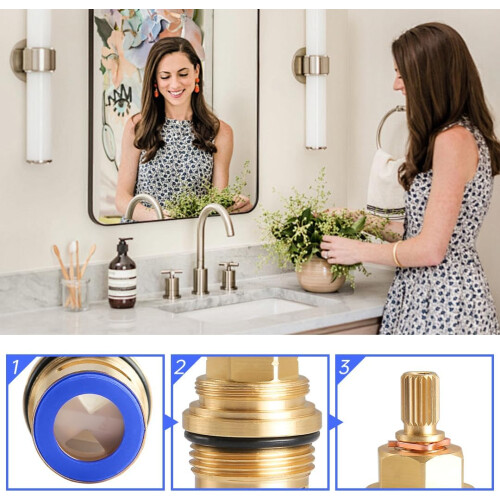 Faucet Cartridge Replacement Compatible with Grohe 45887000, Cold Kitchen Faucet Stem Replacement 2
