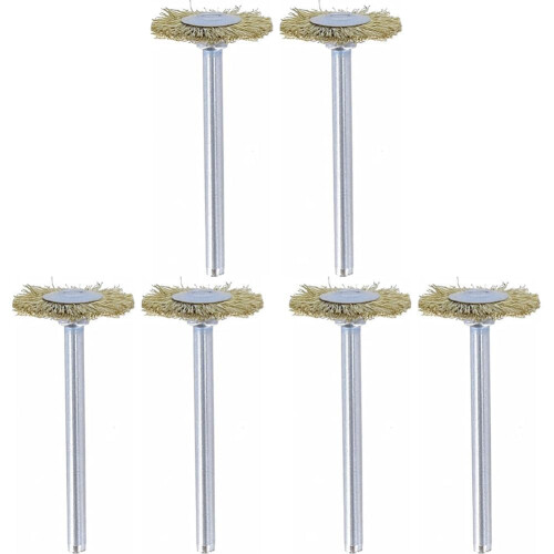 53502 Brass Brushes, (6 Pack), 3/4' Diameter