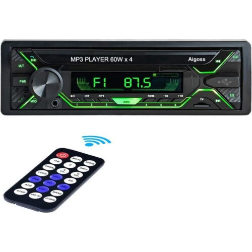 Ραδιόφωνο αυτοκινήτου Bluetooth 240W 1 DIN, FM με δυνατότητα hands-free, τηλεχειριστήριο και