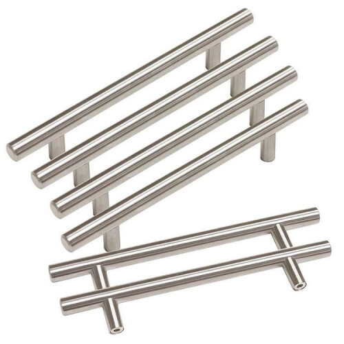 Λαβές JCU σε σχήμα Τ, 12 x 96 x 150 mm, με βίδες, για συρτάρια, πόρτες, ντουλάπια, έπιπλα 1