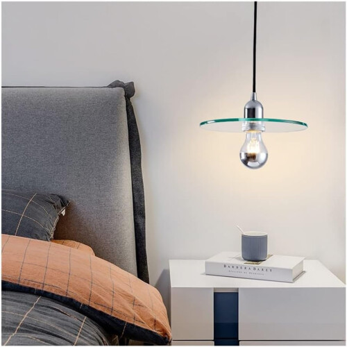 Modern Glass Pendant Light, Height Adjustable Small Chandeliers, Hanging Above Dining Table 1