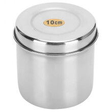 Stainless Steel Cotton Cup Jar Container Storage Organizer Canister with Lid for Home Hospital Use