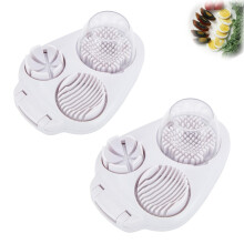 2 Piece Stainless Steel Egg Slicer for Hard Boiled Eggs and Cherry Tomato