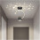 Ceiling Lamp Black Semi Flush Mount Ceiling Light with Downlight Led Projection Star Spotlights 3