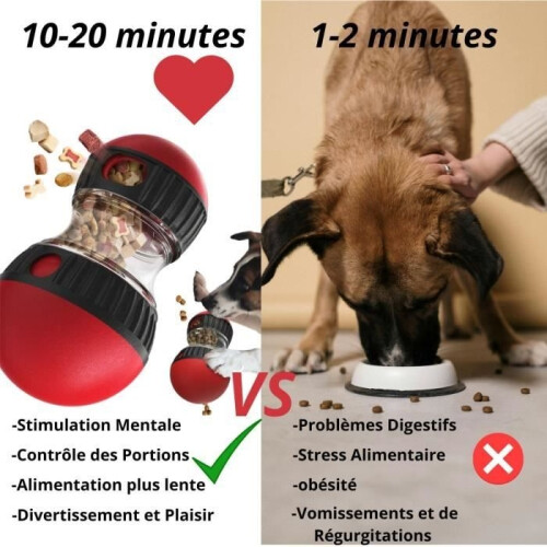 Διαδραστικό παιχνίδι για σκύλους, διανομέας φαγητού, διαδραστική μπάλα για 2