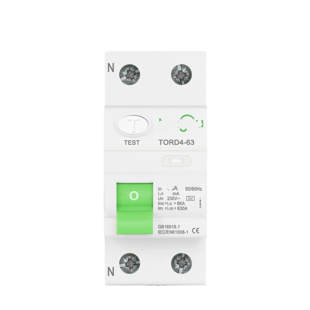 Tord4a63 Type A 2P 16A 40A 63A 6Ka Electromagnetic Residual Current Circuit Breaker 300Ma Differential Circuit Breaker(20A) 395291742051