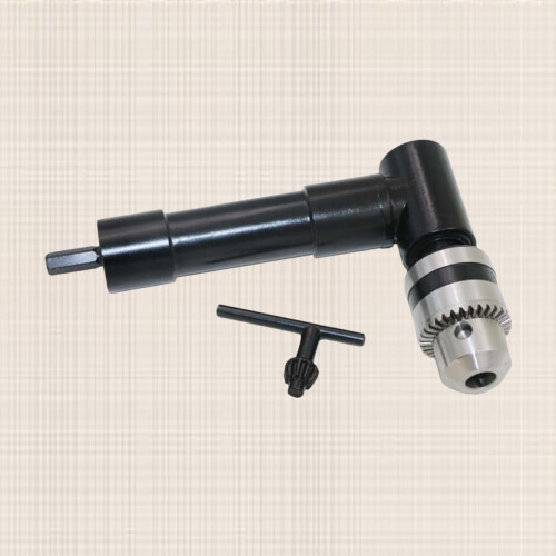 90 Angle Drill Attachment Adapter Chuck Drilling Adapter for Electric Right Angle Drill Driver Black 2