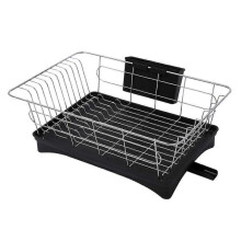 Set Removable Stainless Steel Dish Drainer Drying Rack Rust