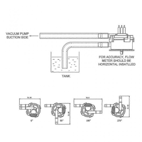 5-18V 6mm Outer Diameter Hall Flowmeter for Coffee Machine Hot Water Purifier 2