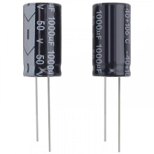 Radial Electrolytic Capacitor 50 V 1000 U F 105 C 25 X 13 Mm 2 Packs o Uk Black