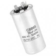 Aluminum Foil Air Conditioning Start Capacitor Cbb65 35uf 450v