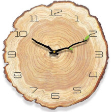 New product,Silent Vintage Wall Clock Wood Wall Clock, Kitchen Wall Clock, Retro Vintage Wall Clock for Home Living Room Kitchen 28x30cm