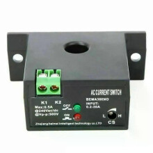BEMA36KNC BEMA36KNO Adjustable AC Current Sensing Switch 0.2-30A 9mm Threading Hole Fireproof ABS IP30 Sensor Switch