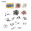 1390PCS Electronic Components Kit with Resistor, Electrolytic Capacitor, LED Diode, Transistor and Ceramic Capacitor 1