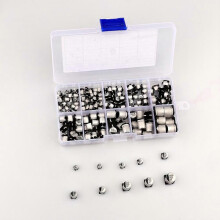 180Pcs SMD Aluminum Electrolytic Capacitors Assortment Kit with Plastic Box, 10 Values (1uF-1000uF), 16-50V