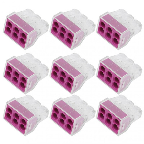 50Pcs Non-Twist Push-in Quick Connect Electric Cable Terminal Block Kit (PCT-106) 1