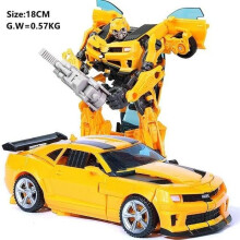 Παιχνίδι μεταμόρφωσης Bumblebee - Ρομπότ από πλαστικό ABS - Αυτοκίνητο Bumblebee - 18 εκ.