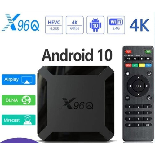 X96Q Smart TV BOX WiFi 4K 2G + 16GB Πολυμεσικός Τηλεοπτικός Αποκωδικοποιητής Android 10